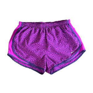 *Unique Colorway* Nike Tempo Running Shorts Pink & Purple Geo Pattern size L